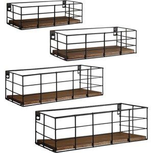 Hanging Floating Shelves, 4 Sets of Wall Mounted Shelves for Wall Storage